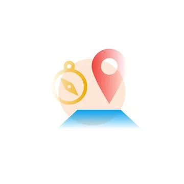 Location. Vector icon in gradient style. Editable illustration Illustrazione stock