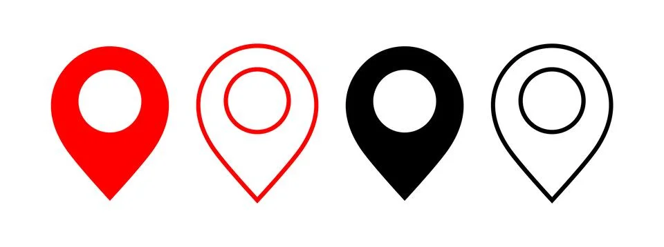 Location vector icon on white background. Stock Illustration