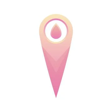 Location water gradient logo design template icon Stock Illustration