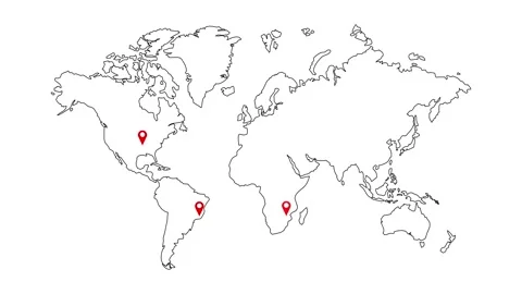 Location in the world map	 Stock Footage 326705560