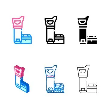 Locator device color icon vector simplified flat Stock Illustration