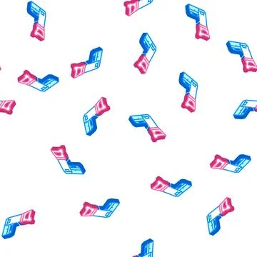 Locator device isometric icon seamless pattern color Stock Illustration
