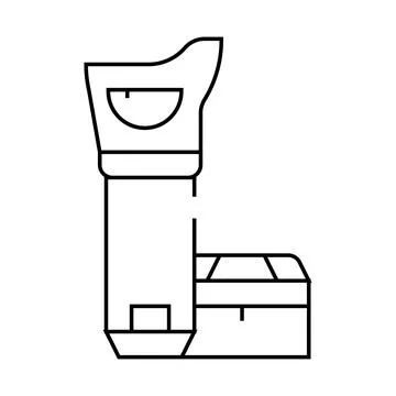 Locator device line icon vector illustration black Stock Illustration