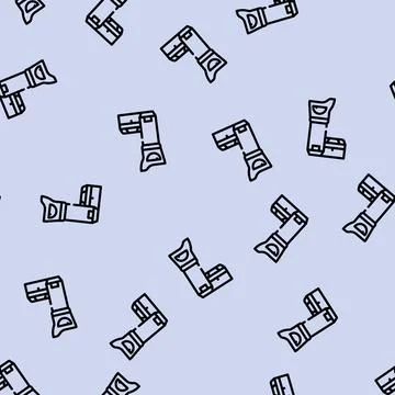 Locator device line vector seamless pattern black 스톡 일러스트