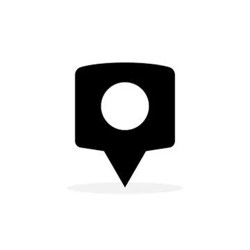 Locator Icon In Flat Style Vector For App, UI, Websites. Black Icon Vector Il Illustrazione stock