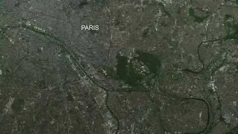 Locator map: Baboons escape zoo enclosure in Paris Stock Footage 149138997