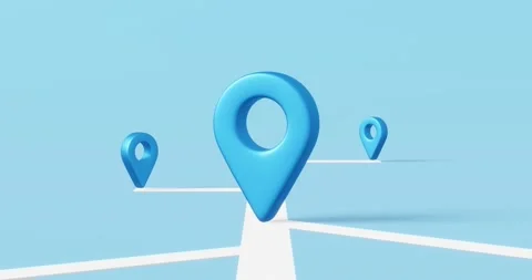 Locator mark of map and location pin or navigation icon sign. Stock Footage 154165291