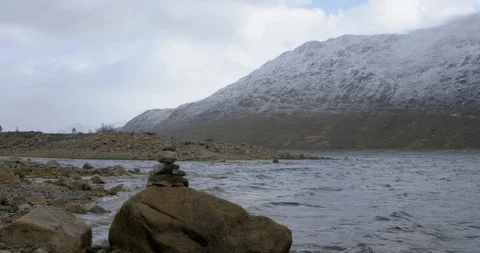 Loch Clunaie - Stormy Stock Footage 104747006
