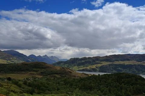 Loch duich within th scottish highlands in summer time Stock Photos
