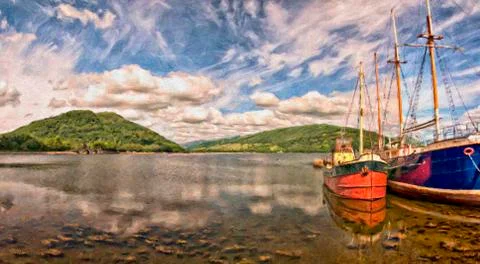 Loch Fyne  Stock Illustration