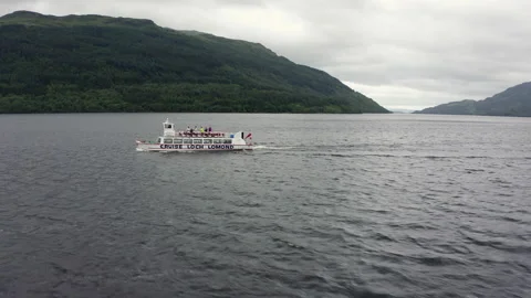 Loch Lomond Boat Pass Stock Footage
