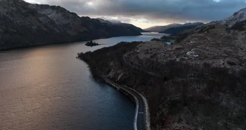 Loch Lomond Road Stockbeeldmateriaal 231193207