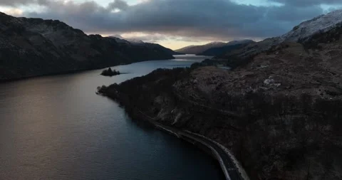 Loch Lomond Road Stockbeeldmateriaal 231211212