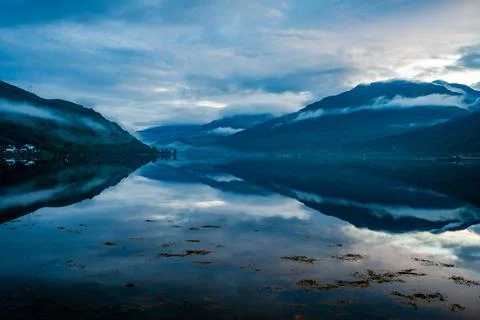 Loch Long at dusk Stock Photos