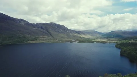 Loch Maree and Slioch, Wester Ross, Beinn Eighe National Nature Reserve Stock Footage 198842895