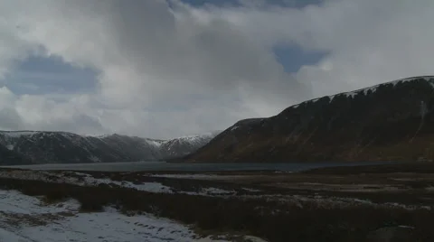 Loch Muick Landscape 5 (Scotland) Stock Footage