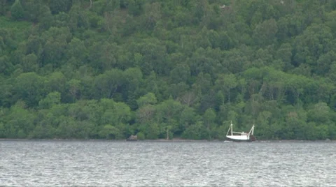 Loch Ness Boat Stock Footage 8360158