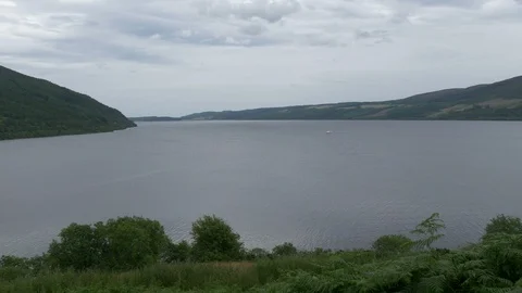 Loch Ness on a cloudy day Stock Footage 86548878