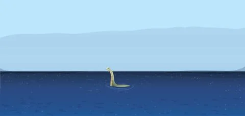 Loch Ness Stock Illustration