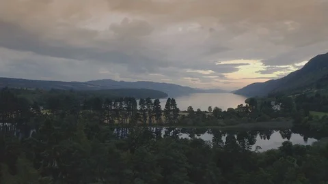 Loch Ness lake Stock Footage 127775161