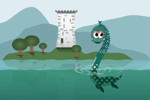 Loch Ness monster Stock Illustration