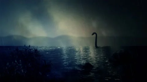 The Loch Ness Monster Swimming in the La... | Stock Video | Pond5