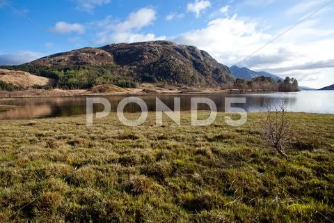 Loch shiel lake reflection scotland Stock Photos