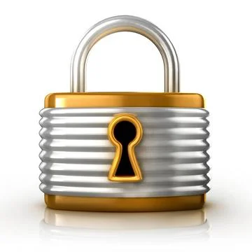Lock 3D Lock 3D render, folder and file security concept Copyright: xZoona... Stock Photos