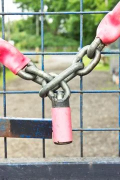 Lock and chain Foto stock