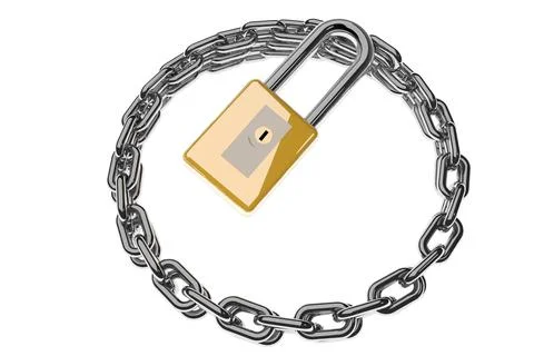 Lock and chains 3D Model