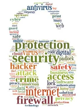 Lock and computer security Ilustración de archivo