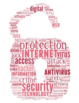 Lock and computer security Illustrazione stock