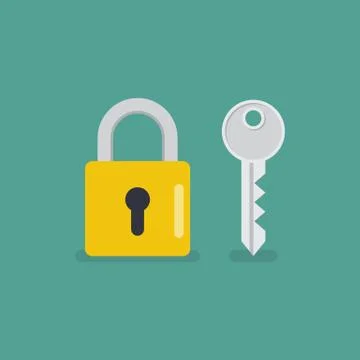 Lock and key icon Stock Illustration