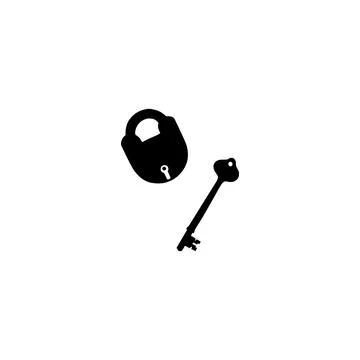 Lock and key icon. Simple style locksmith big sale poster background symbol.. Illustrazione stock