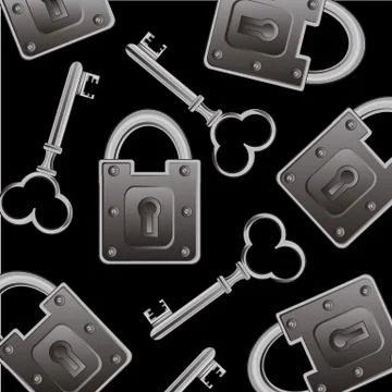 Lock and key Stock Illustration