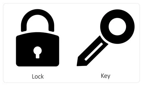 Lock and Key Stock Illustration