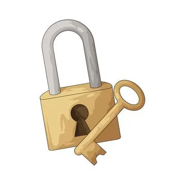 Lock and key illustration Stock Illustration