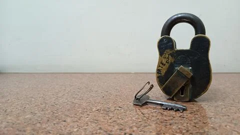 Lock and key Security wallpaper Stock Photos