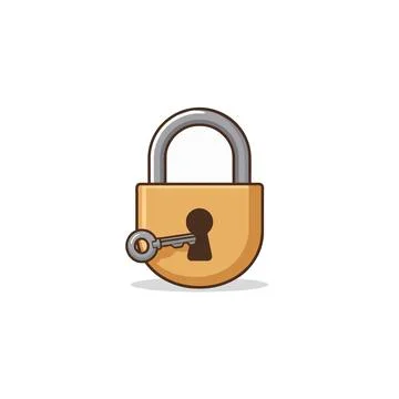 Lock and key vector design illustration representing security safety privac.. Illustrazione stock