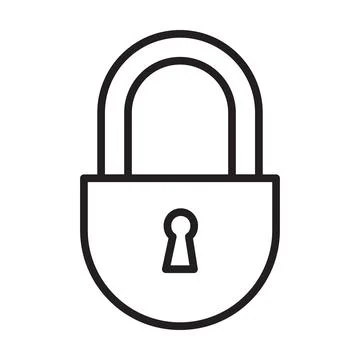 Lock and unlocked vector icons security padlock, password, privacy symbol for Stock Illustration