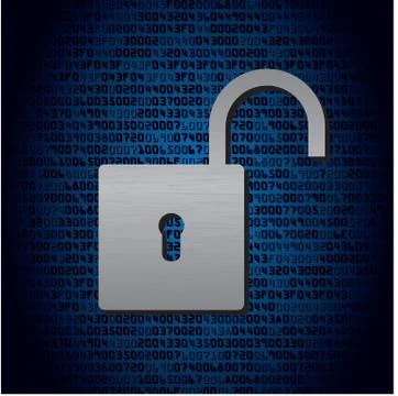 Lock on background with HEX-code Stock Illustration