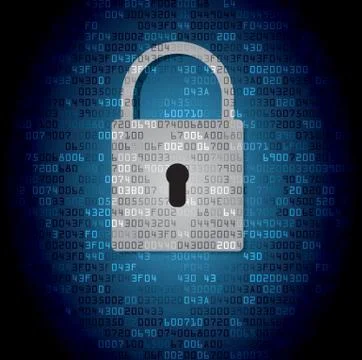 Lock on background with HEX-code Stock Illustration