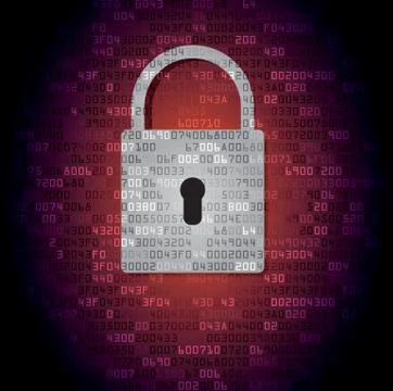 Lock on background with HEX-code Stock Illustration