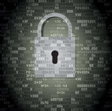 Lock on background with HEX-code Stock Illustration