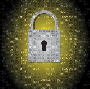 Lock on background with HEX-code Stock Illustration