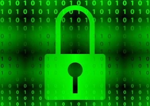 Lock binary hack Stock Illustration