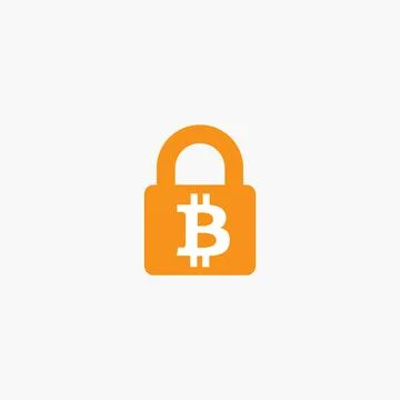 Lock bitcoin. Computer hacker and ransomware vector concept. Criminal hacking Illustrazione stock