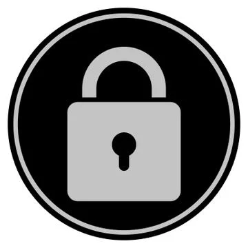 Lock Black Coin Illustrazione stock