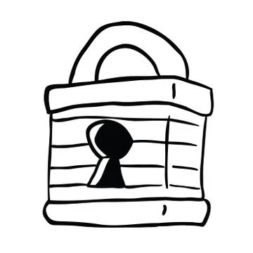 Lock black Stock Illustration