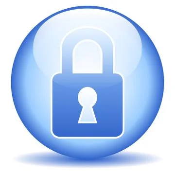 Lock button Stock Illustration